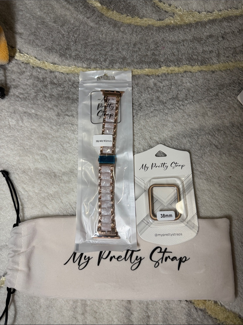My Pretty Strap Rose Gold and Ceramic-Link Watch Band for 38/40/41mm